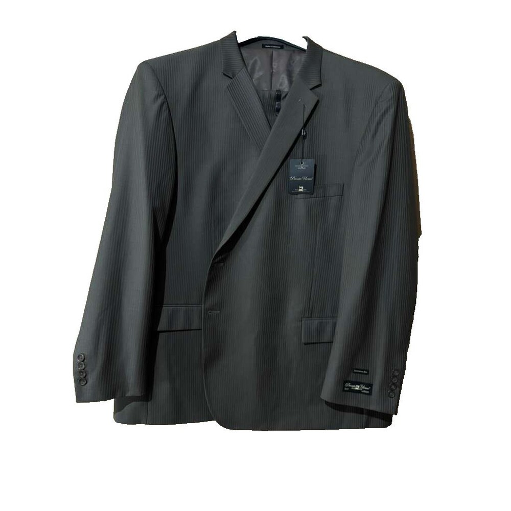 Pronto Uomo Suit & Pants 58 Regular 56 Waist Pinstripe Brown with tags